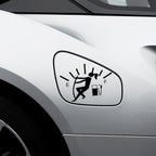 Female Pull Fuel Tank Pointer To Full Hellaflush Reflective Vinyl Car Sticker