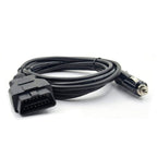 Car ECU Emergency Power Supply Cable Memory Saver with Alligator Clip-On Cigarette Lighter Power Socket, OBD II