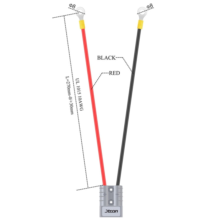 50A 600V Battery Charger Battery Quick Disconnect Plug Trailer Winch Plug with 1FT Cable (Turn O Connector) — view 4