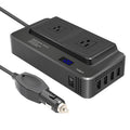 DC12V 200W AC110V Car Smart Multi-functional Digital Display Inverter, US Plug