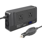 DC12V 200W AC110V Car Smart Multi-functional Digital Display Inverter, US Plug — US Plug