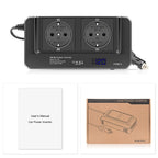 DC12V 200W AC220V Car Smart Multi-functional Digital Display Inverter, EU Plug