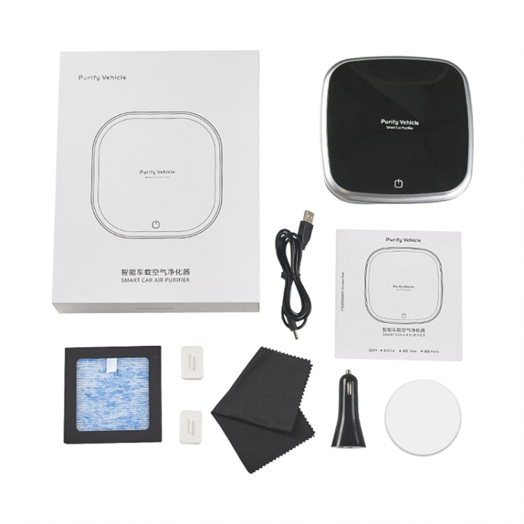 Car Solar Energy Negative Ion Smart USB Air Purifier