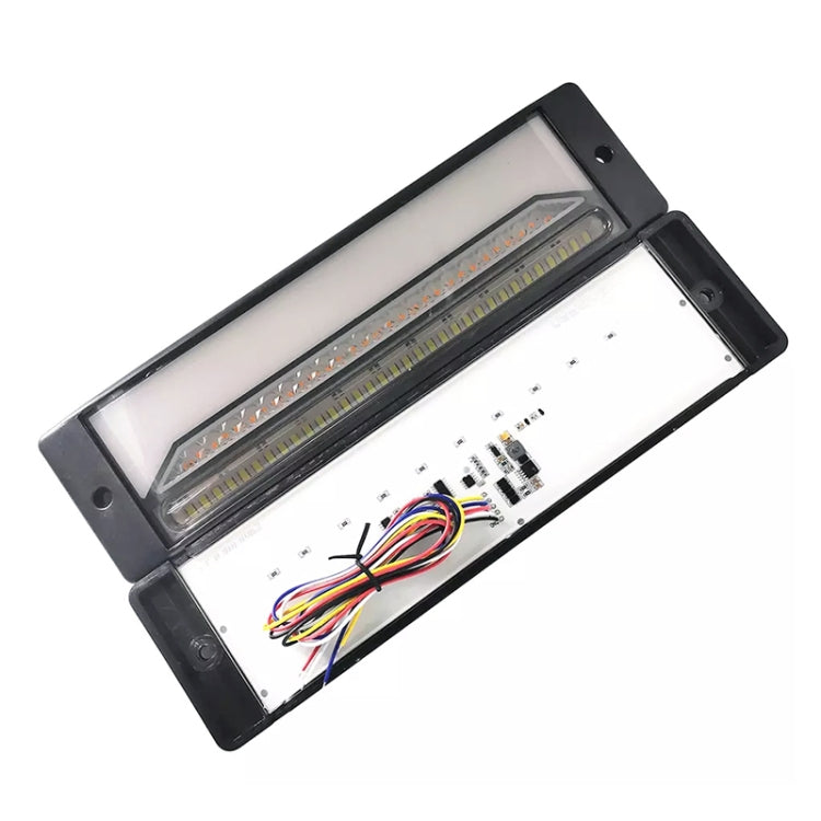 2 PCS Heavy-duty Truck Trailer 147LED Light Guide Three-color Brake Light