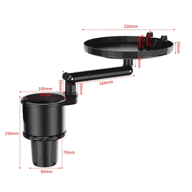 Car 360 Degree Rotation Water Cup Holder Multi-functional Dining Table — Multi-functional Dining Table