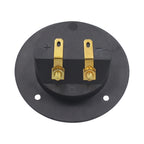 Car Double Binding Round Gold Plate Push Spring Loaded Jacks Speaker Box, 2 in 1 / Set