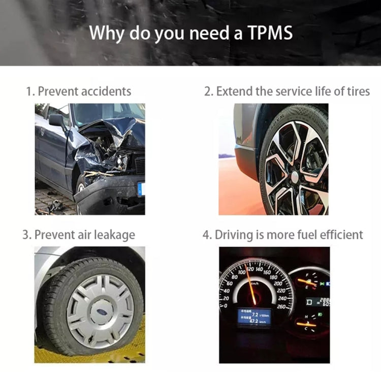 USB TPMS Tire Pressure Monitoring System Android with Internal Sensor for Car Radio DVD Player