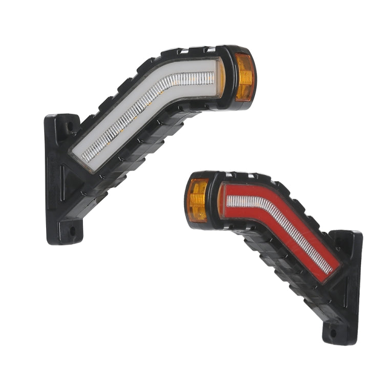 2 PCS MK-138 Truck LED Tail Light Running Water Tricolor Side Marker Light