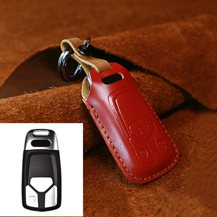 For Audi Series Car Cowhide Leather Key Protective Cover Key Case, A Version 2016-2017, For Audi, A Version — view 7