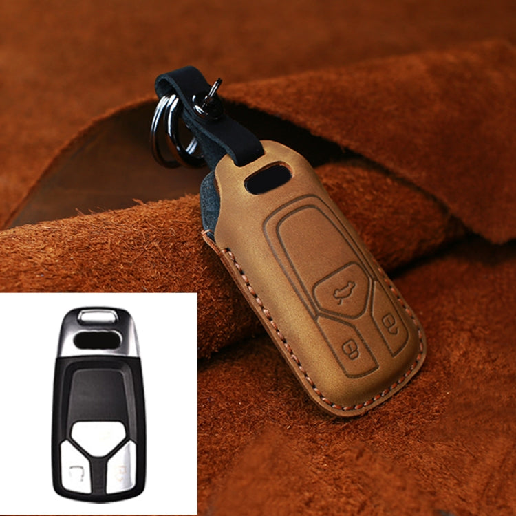 For Audi Series Car Cowhide Leather Key Protective Cover Key Case, A Version 2016-2017, For Audi, A Version — view 8