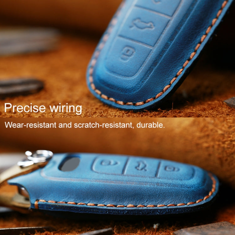For Audi Series Car Cowhide Leather Key Protective Cover Key Case, B Version 2011-2018, For Audi, B Version, For Audi,B Version — For Audi,B Version