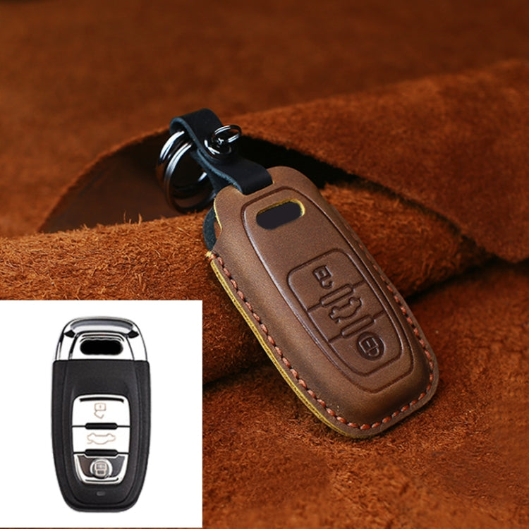 For Audi Series Car Cowhide Leather Key Protective Cover Key Case, B Version 2011-2018, For Audi, B Version, For Audi,B Version — view 8