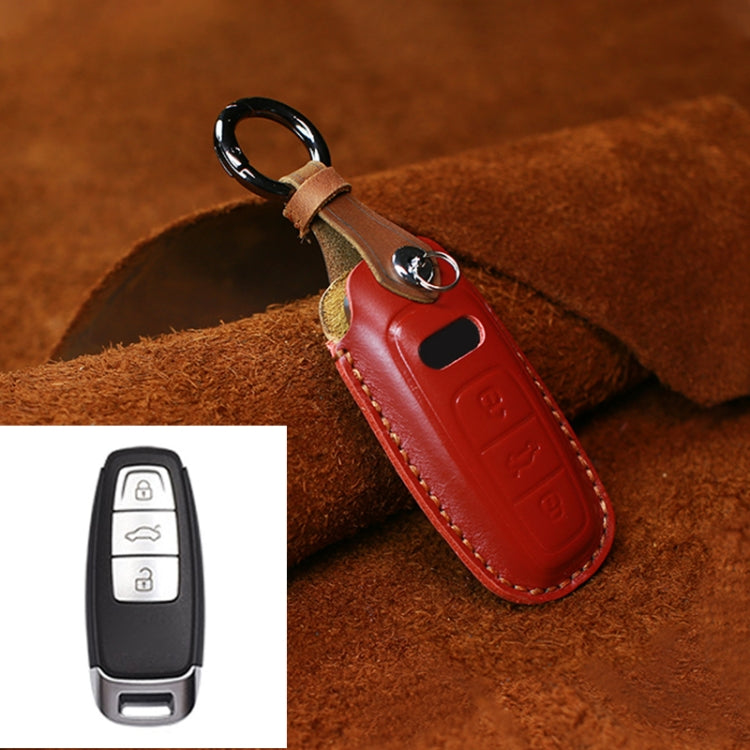 For Audi Series Car Cowhide Leather Key Protective Cover Key Case, C Version 2018 and Above, For Audi, C Version — view 7