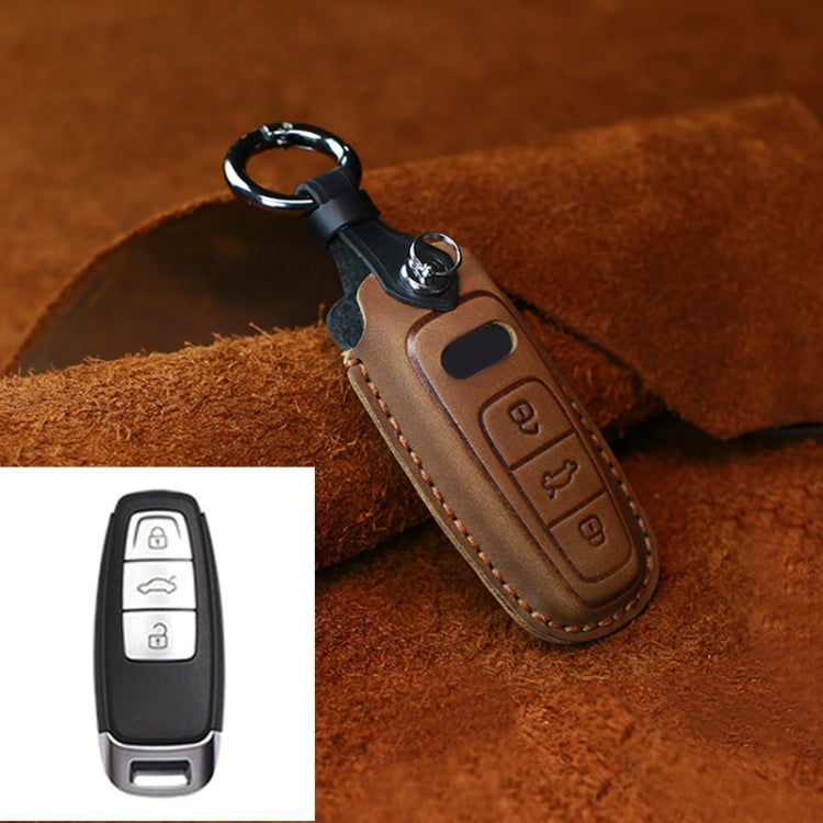 For Audi Series Car Cowhide Leather Key Protective Cover Key Case, C Version 2018 and Above, For Audi, C Version — view 8