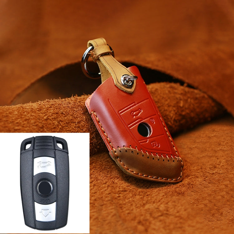 For BMW Blade Style Car Cowhide Leather Key Protective Cover Key Case, Two Keys Version, For BMW, Two Keys Version — view 7