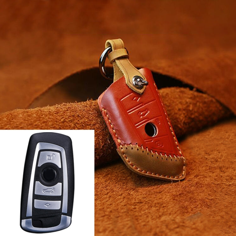 For BMW Blade Style Car Cowhide Leather Key Protective Cover Key Case, Three Keys Version, For BMW, Three Keys Version — view 7