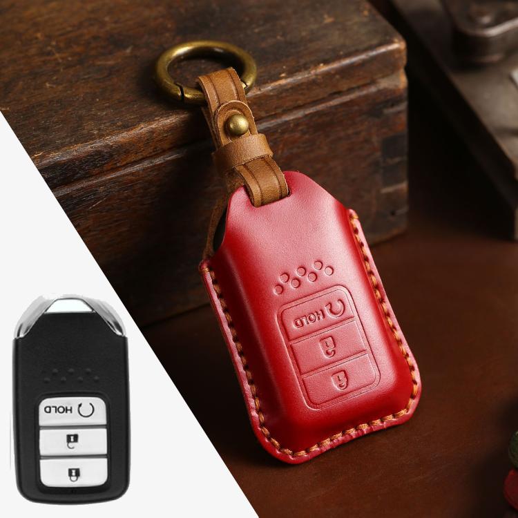 For Honda Car Cowhide Leather Key Protective Cover Key Case, Three Keys Start Version, For Honda, Three Keys Start Version, For Honda, Three Keys Version — view 7