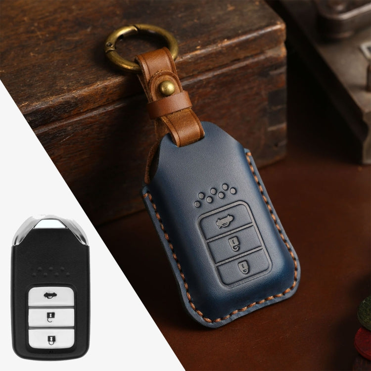 For Honda Car Cowhide Leather Key Protective Cover Key Case, Three Keys Tailgate Version, For Honda, Three Keys Tailgate Version — view 8