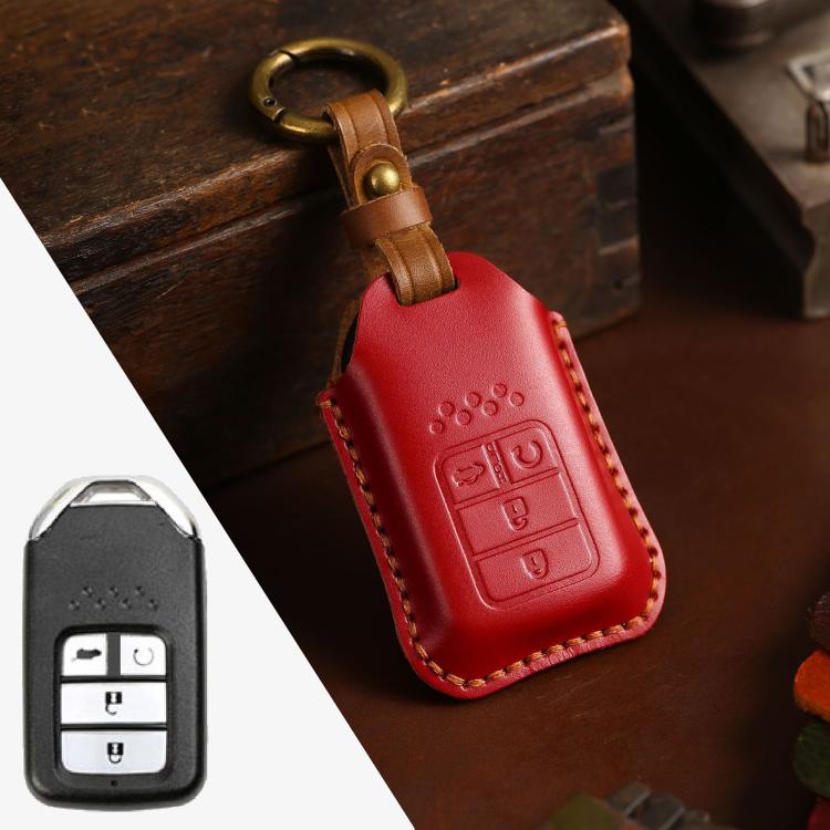 For Honda Car Cowhide Leather Key Protective Cover Key Case, Four Keys Version, For Honda , Four Keys Version, For Honda, Four Keys Version — view 7