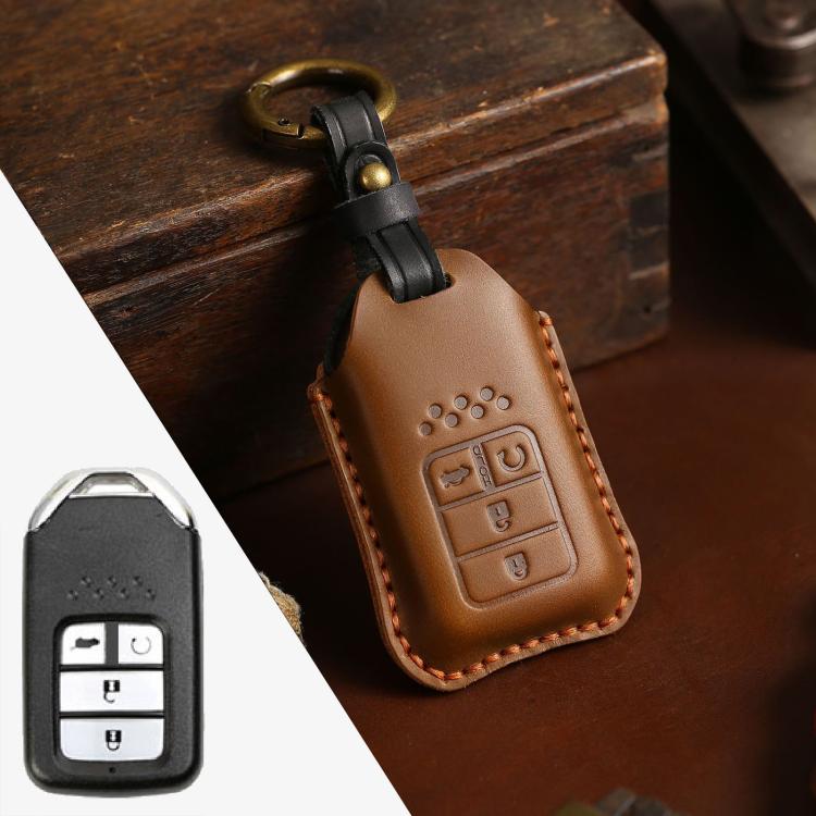 For Honda Car Cowhide Leather Key Protective Cover Key Case, Four Keys Version, For Honda , Four Keys Version, For Honda, Four Keys Version — view 8