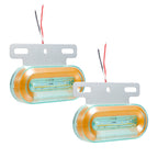 2 PCS 24V 12LED Car Oval Side Lamp