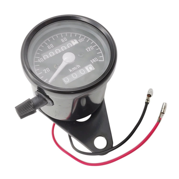 Motorcycle Retro Modified Odometer Speedometer Kilometer — Speedometer Kilometer (Black)