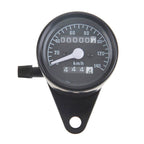 Motorcycle Retro Modified Odometer Speedometer Kilometer — Black