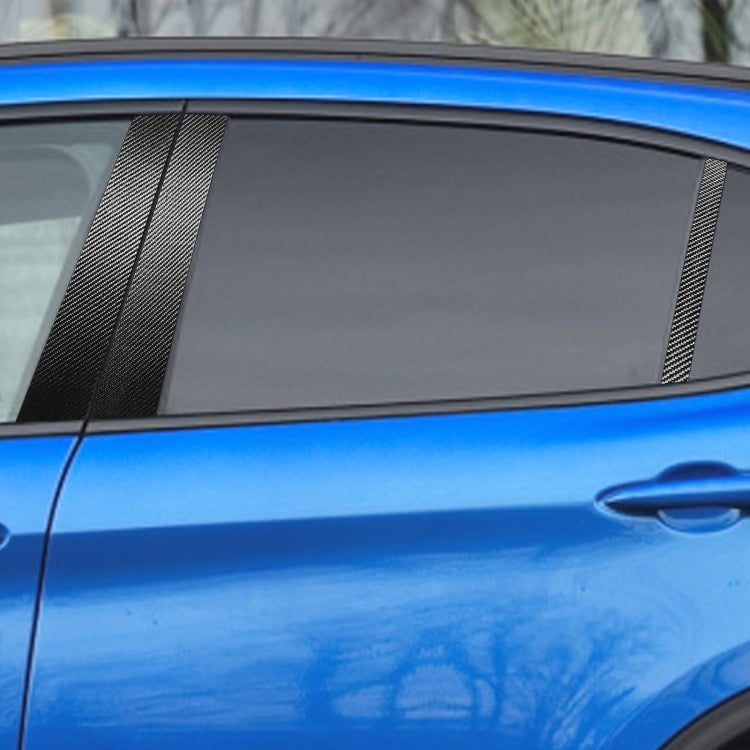 For Alfa Romeo Giulia Carbon Fiber Car B / C / Middle Pillar Door Window Decorative Sticker, Left and Right Drive Universal