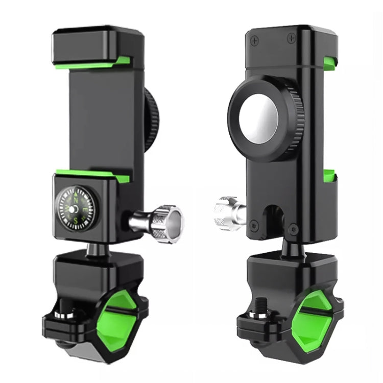 Bicycle / Motorcycle Anti-theft Anti-take Off Mobile Phone Holder without Light, without Light (Black), without Light (Green) — without Light (Black)