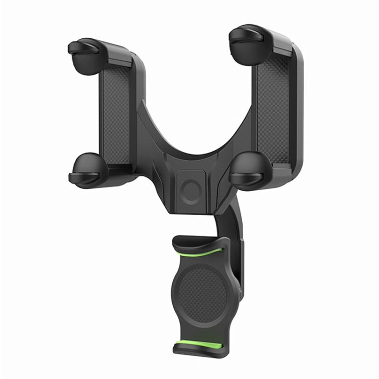 Car Rear Mirror Navigation Phone Holder — Black