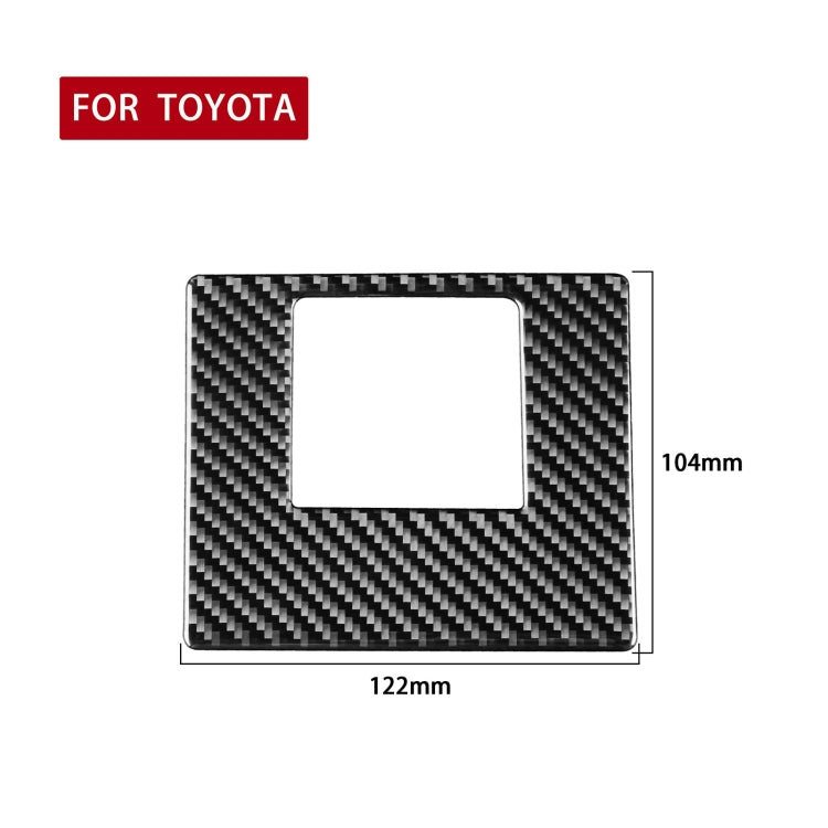 Car Carbon Fiber Driver Left Storage Cover Decorative Sticker for Toyota Highlander 2014-2019, Left Drive — Driver Left Storage Cover