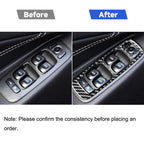 Car Carbon Fiber Window Lift B Decorative Sticker for Volvo XC90 2008-2014, Left Drive, Window Lift B, Left Drive — view 6