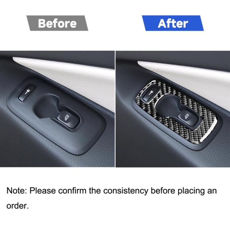 Car Carbon Fiber Window Lift B Decorative Sticker for Volvo XC90 2008-2014, Left Drive, Window Lift B, Left Drive — view 7