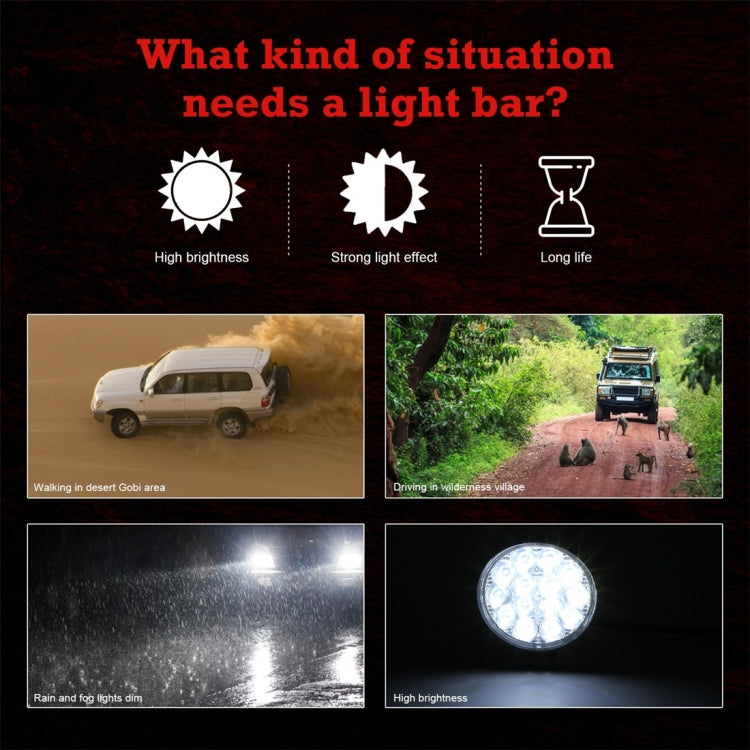D0037 9.8W 10-30V DC 6000K 3 inch 14 LEDs Circle Offroad Truck Car Driving Light Work Light Spotlight Fog Light