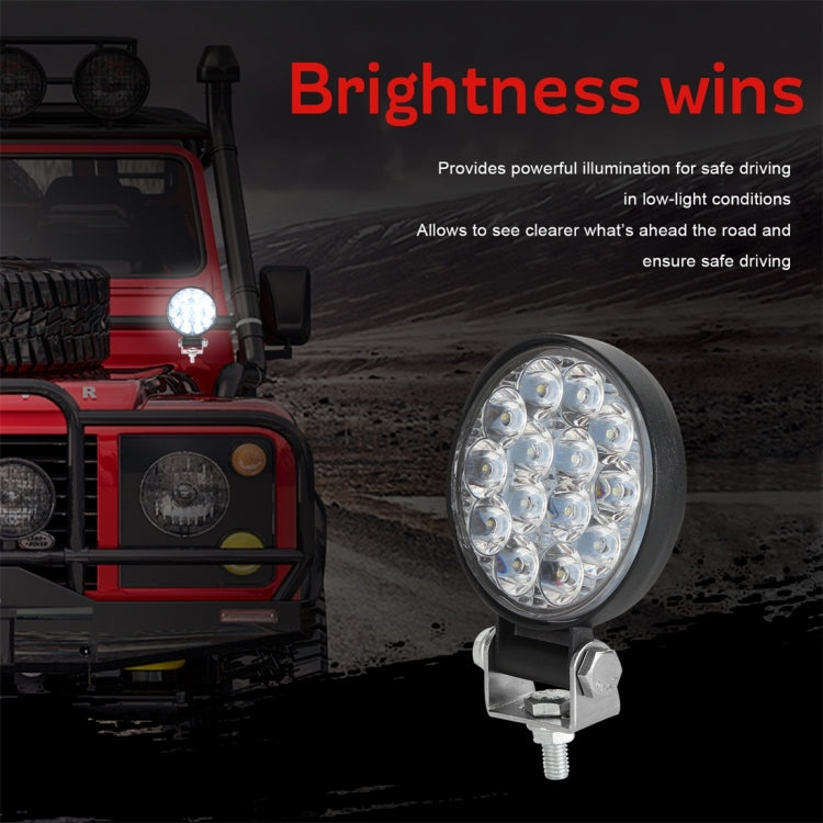 D0037 9.8W 10-30V DC 6000K 3 inch 14 LEDs Circle Offroad Truck Car Driving Light Work Light Spotlight Fog Light