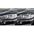 2 PCS / Set Carbon Fiber Car Lamp Eyebrow Decorative Sticker for BMW X5 / F15 2014-2018, Drop Glue Version