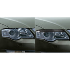2 PCS / Set Carbon Fiber Car Lamp Eyebrow Decorative Sticker for Volkswagen Passat B6 3C 2005-2010, Drop Glue Version