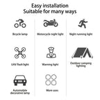 Motorcycle Super Waterproof Multi-Mode Strobe Light with Wireless Remote Control