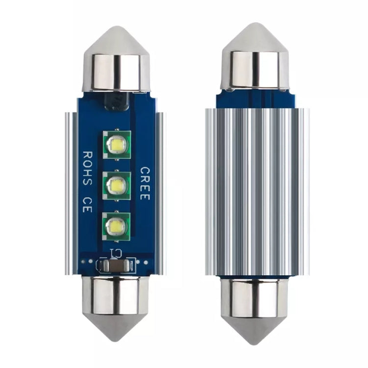 2pcs 39mm IC12V / 2.76W / 0.23A / 300LM 3LEDs SMD Car Reading Lamp Dome Light