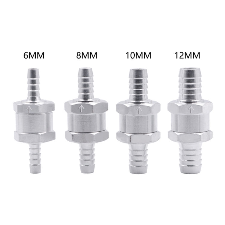 Car 8mm Aluminium Alloy Fuel Petrol One Way Non Return Check Valve — view 4