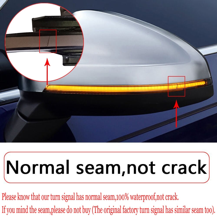 2pcs For Volkswagen Golf 5 MK5 2003-2008 Car Dynamic LED Turn Signal Light Rearview Mirror Flasher Water Blinker