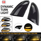 1 Pair For Dodge Ram 1500 2009-2018 Car Dynamic LED Turn Signal Light Rearview Mirror Flasher Water Blinker — view 6