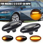 2pcs For Mazda 2 DY 2003-2007 Car Dynamic LED Fender Side Light