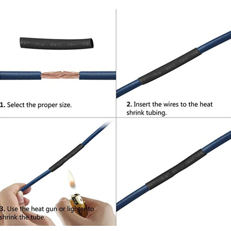 Thermoresistant Tube Heat Shrink Wrapping Kit, 580 in 1