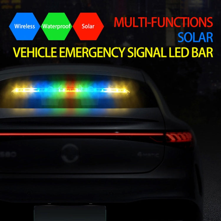 Car Triangular Light Warning Sign Solar Charging Strobe Emergency Ranger Light