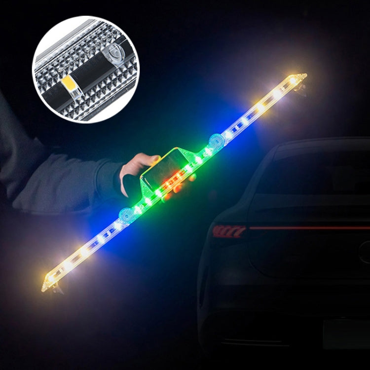 Car Triangular Light Warning Sign Solar Charging Strobe Emergency Ranger Light