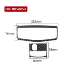 Car Carbon Fiber Roof Front Reading Light without Sunroof Decorative Sticker for Mitsubishi Lancer EVO 2008-2015, Left and Right Drive Universal