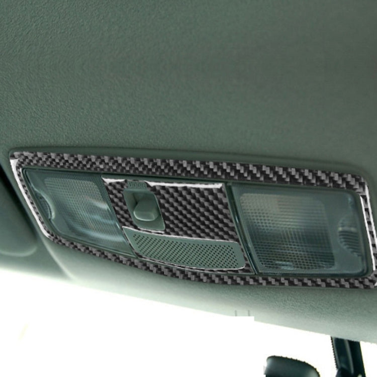 Car Carbon Fiber Roof Front Reading Light without Sunroof Decorative Sticker for Mitsubishi Lancer EVO 2008-2015, Left and Right Drive Universal