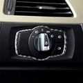 Carbon Fiber Car Headlight Switch Decorative Sticker for BMW E90 / E92 / E93 2005-2012 / 320i / 325i, Thin Version