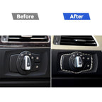 Carbon Fiber Car Headlight Switch Decorative Sticker for BMW E90 / E92 / E93 2005-2012 / 320i / 325i, Thin Version — view 6